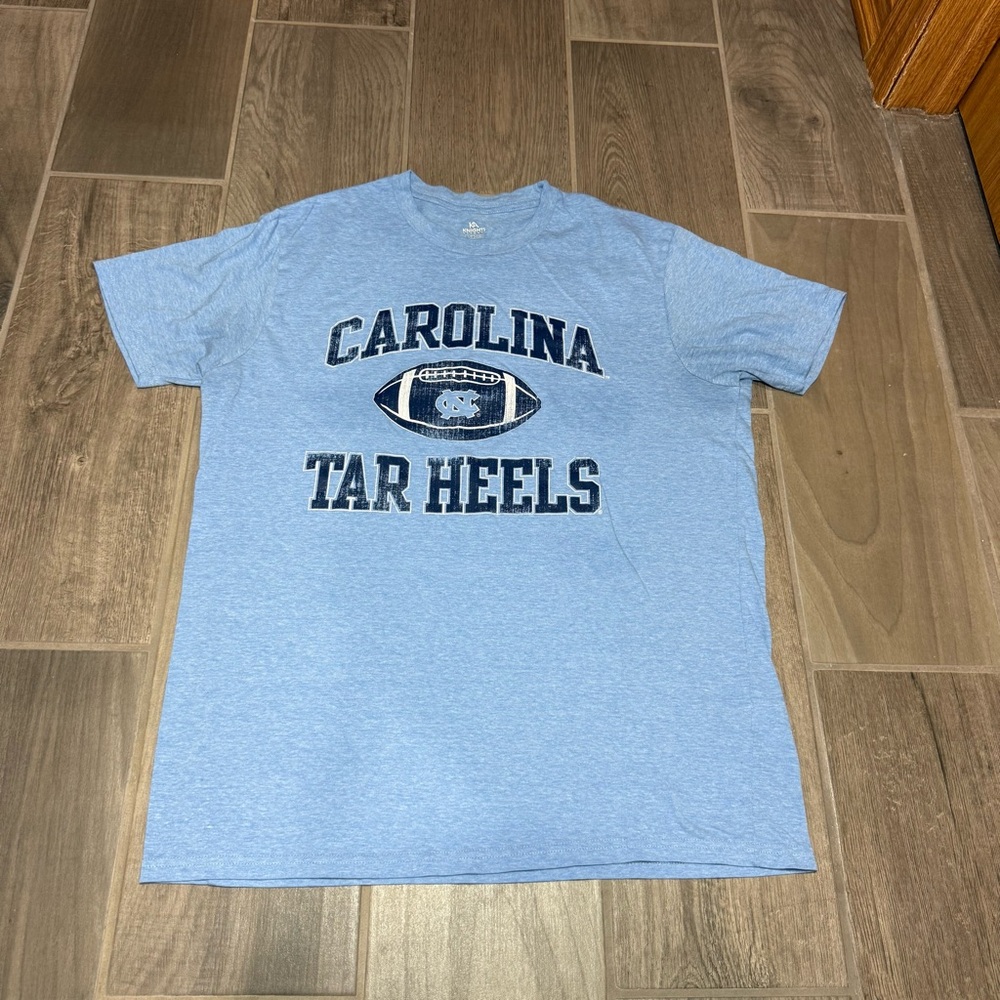UNC Carolina Tar Heels Football Blue T-Shirt Men’s Large NCAA Short Sleeve